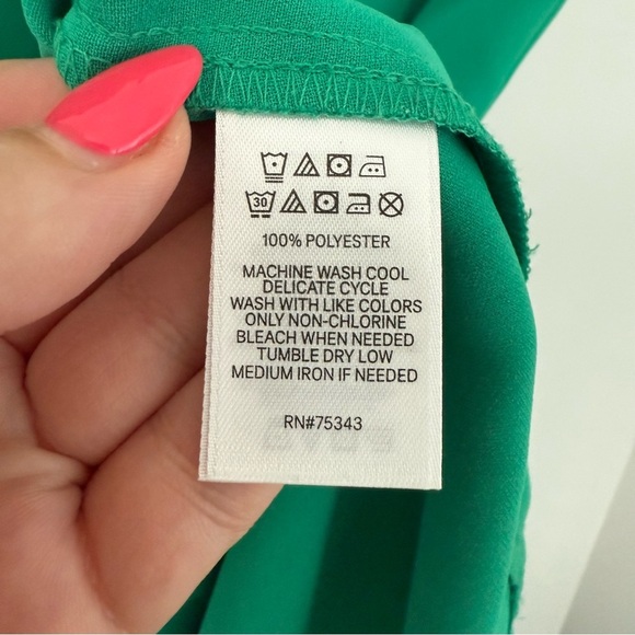 Elie Tahari emerald green relaxed sleeveless shirt dress - Small - Picture 6 of 6